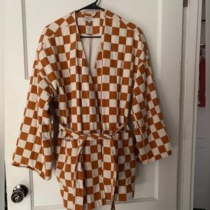 Madewell checkerboard wrap jacket. NWT